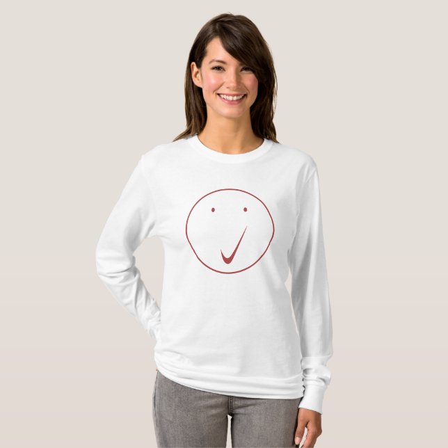 Karo Gesicht - Tick/Rot. T-Shirt (Vorne ganz)