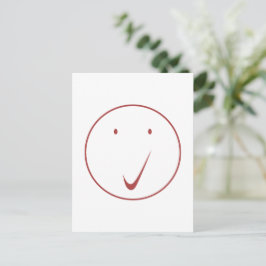 Karo Gesicht - Tick/Schwarz. Postkarte