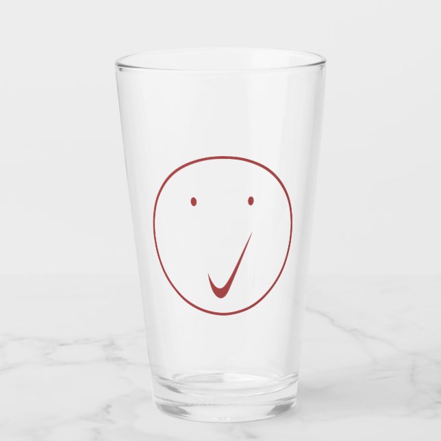 Karo Gesicht - Tick, Transp/Rot. Glas (Vorderseite)