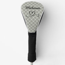 Karo Grün und Beige Herz Pickleball-Schläger