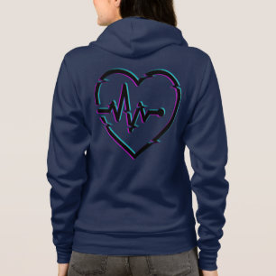 Karo Herz Frauen Bella+Leinwand Ganzes Hoodie