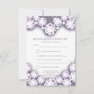Karo-Hochzeitstag Herzkarte RSVP Karte