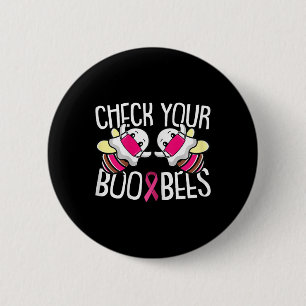 Karo Ihr Boo Bees Breast Cancer Awareness Warrio Button