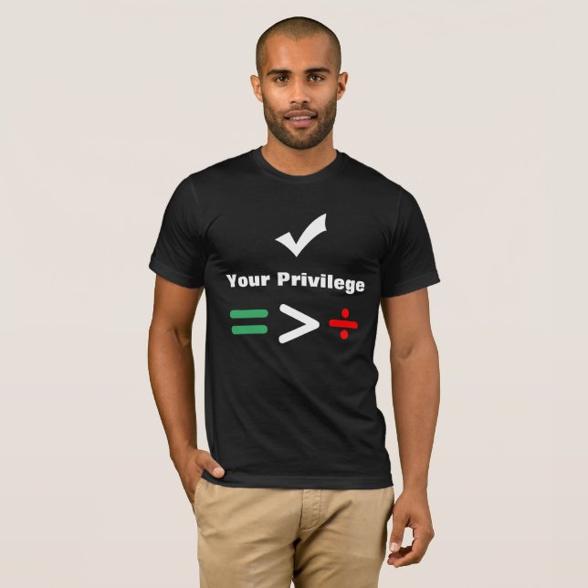 Karo Ihr gleiches größeres des Privileg-| als T-Shirt (Vorne ganz)