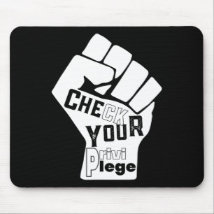 Karo Ihr Privileg kämpfen für Gleichheit Schwarz L Mousepad