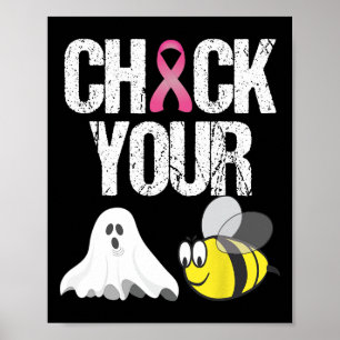 Karo Ihre Boo-Bienen Spaß Brustkrebs Halloween Gi Poster