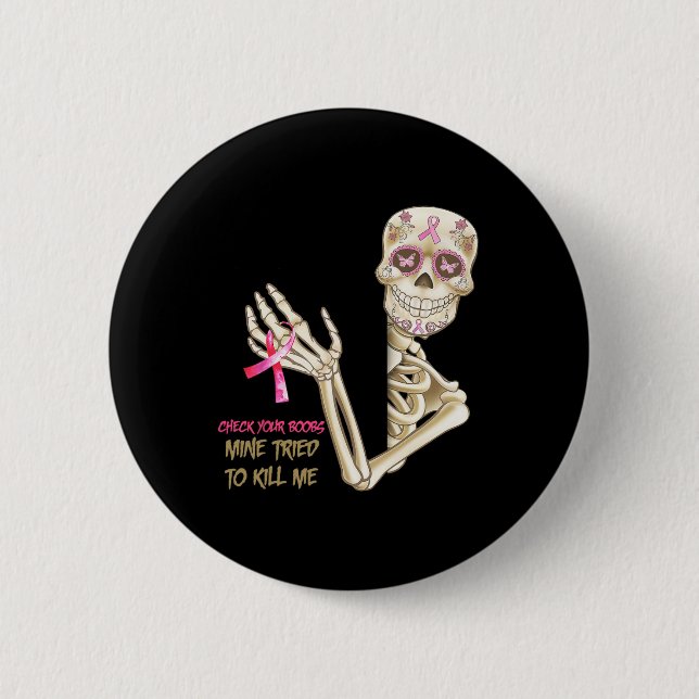 Karo Ihre Brust Mine versucht, mir Zucker Skul zu  Button (Vorderseite)