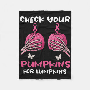 Karo Ihre Pumpkins Brustkrebs Bewusstsein Halbe Fleecedecke