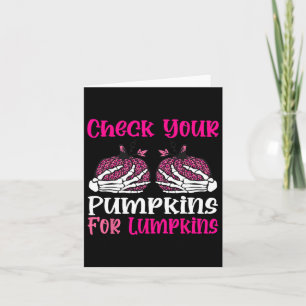 Karo Ihre Pumpkins Brustkrebs Bewusstsein Halbe Karte