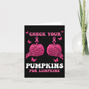 Karo Ihre Pumpkins Brustkrebs Bewusstsein Halbe Karte
