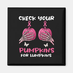 Karo Ihre Pumpkins Brustkrebs Bewusstsein Halbe Magnet