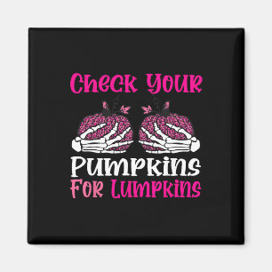Karo Ihre Pumpkins Brustkrebs Bewusstsein Halbe Magnet