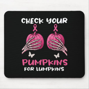 Karo Ihre Pumpkins Brustkrebs Bewusstsein Halbe Mousepad