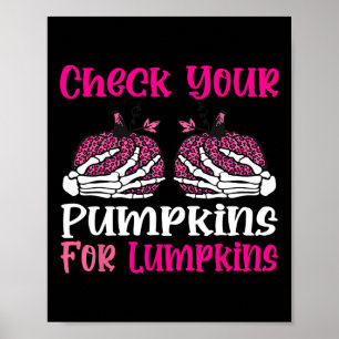 Karo Ihre Pumpkins Brustkrebs Bewusstsein Halbe Poster