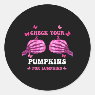 Karo Ihre Pumpkins Brustkrebs Bewusstsein Halbe Runder Aufkleber