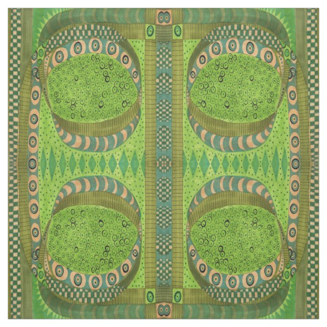 Karo im Froschteich Stoff (Muster)