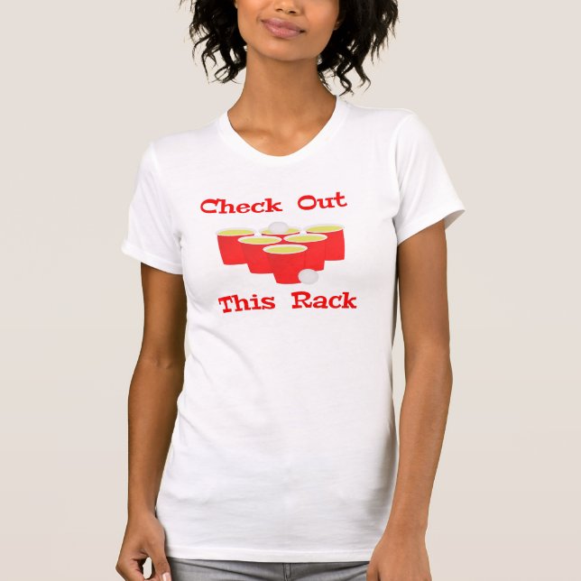 Karo in diesem Rack Ladys Beer Pong Shirts (Vorderseite)