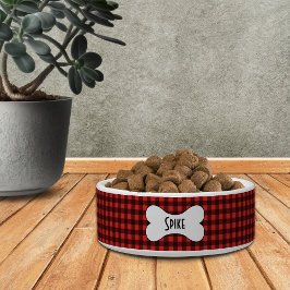 Karo in Schwarz und Rot Buffalo mit dem Namen im D Napf