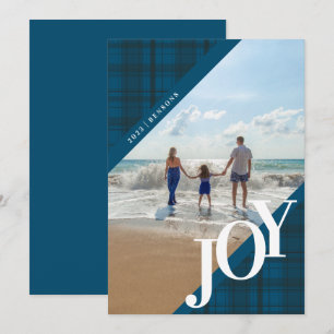 Karo-JOY-Diagonale Blaue Festtagskarte Feiertagskarte