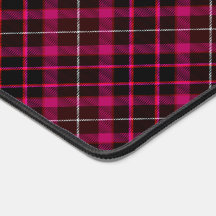 Karo-Kühn-Muster Vintage-Tartan Schwarz Hot Pink