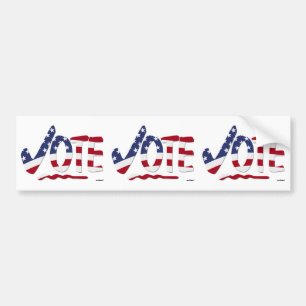 Karo Mark VOTE mit US-Flagge Autoaufkleber