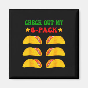 Karo mein 6-er-Paket mit Tacos für Cinco de Ma Magnet