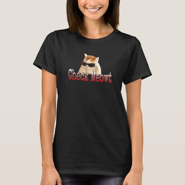 Karo Meow Cat T-Shirt (Vorderseite)