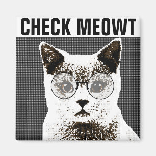 Karo Meowt, Funny Cat KÜHLSCHRANKMAGNET Magnet