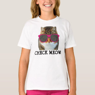 Karo Meowt Katzen-T - Shirt für Mädchen