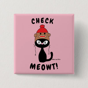 "KARO MEOWT!" niedlicher Cartoon Button