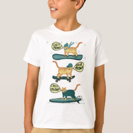 Karo Meowt! Skateboard Snowboard Surfbrett Tabby K T-Shirt