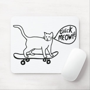 KARO MEOWT Skateboarding Cat Mousepad