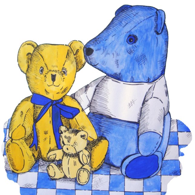 Karo mit drei niedlichen Teddybäumen Puzzle (Von Creator hochgeladen)