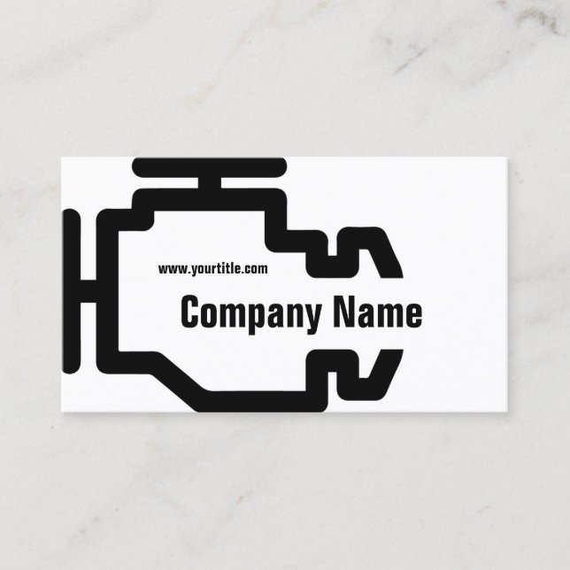 Karo Motor Service Schwarz-weiße Karte (Vorderseite)