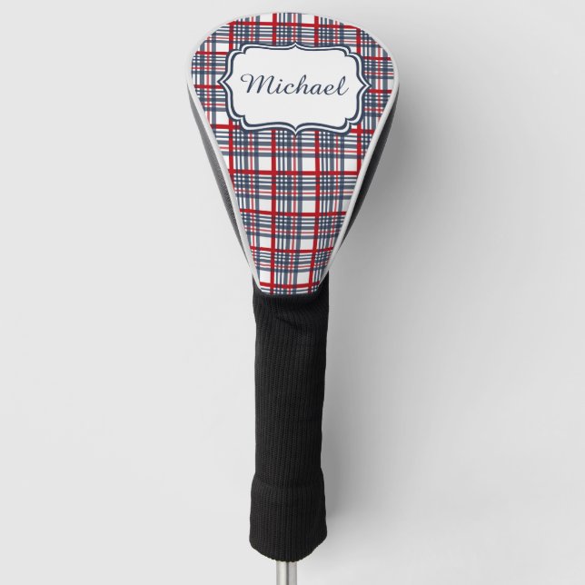Karo-Muster Golf Headcover (Vorderseite)