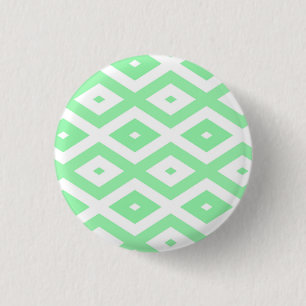 Karo-Muster grün und weiß Button