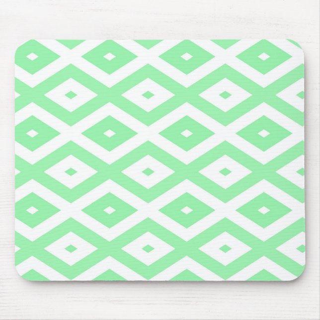 Karo-Muster grün und weiß Mousepad (Vorne)