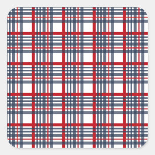 Karo-Muster Quadratischer Aufkleber