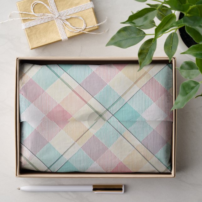 Karo-Oster-Serie Design #1 Seidenpapier (Geschenk)
