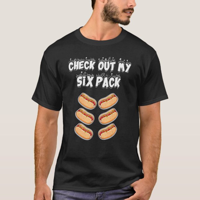 Karo-Out meines Sixpack Hot Dog T-Shirt (Vorderseite)
