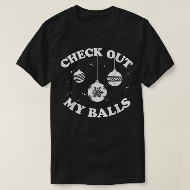 Karo Out My Balls Sarcastic Joke Spaß Funny Chri T-Shirt (Design vorne)