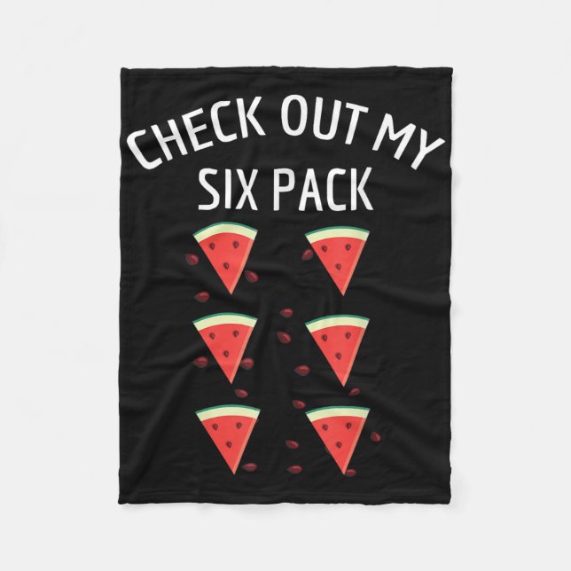 Karo Out My Six Pack Watermelon Fun Melon Shirt Fleecedecke (Vorderseite)