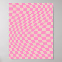 Karo-Patternterpfirsiche und rosa Vorlagenkarton