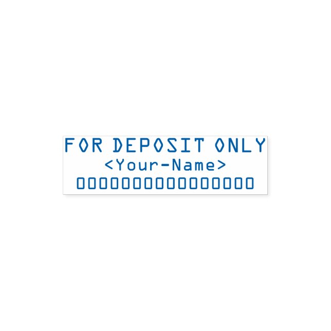 Karo-Restriktive Indorsement + Individuelle Name Permastempel (Design)