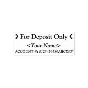 Karo-Restriktive Indorsement und Individuelle Name Permastempel