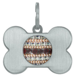Karo-Rhinestones-Perlen - Vintager Schmuck Tiermarke