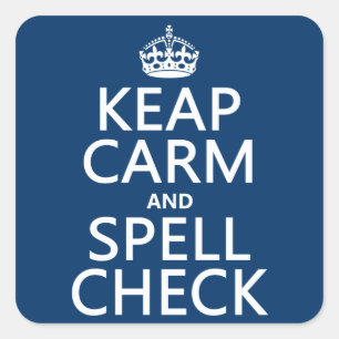 Karo Ruhe und Zauber (mit Fehlern) behalten (belie Quadratischer Aufkleber