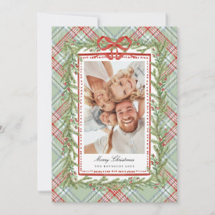 Karo-Schleifen-Familienfoto Weihnachten Ferien 