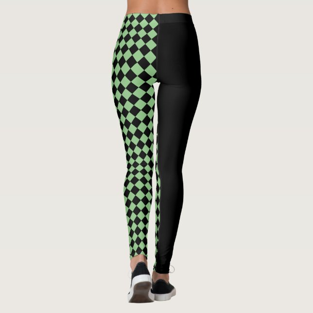 Karo / Schwarz Leggings (Rückseite)