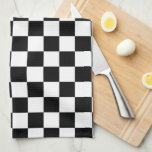 Karo Schwarz-weiß Checked Patches Geschirrtuch<br><div class="desc">Prüfmuster - Schwarzweiß-Schachbrett.</div>
